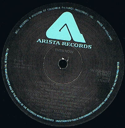 Barry Manilow : Even Now (LP, Album)