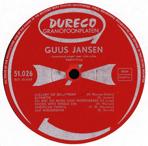 Guus Jansen : Steppin' Out (LP, Album)