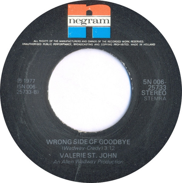 Valerie St. John : Reuben No. 9 (7")