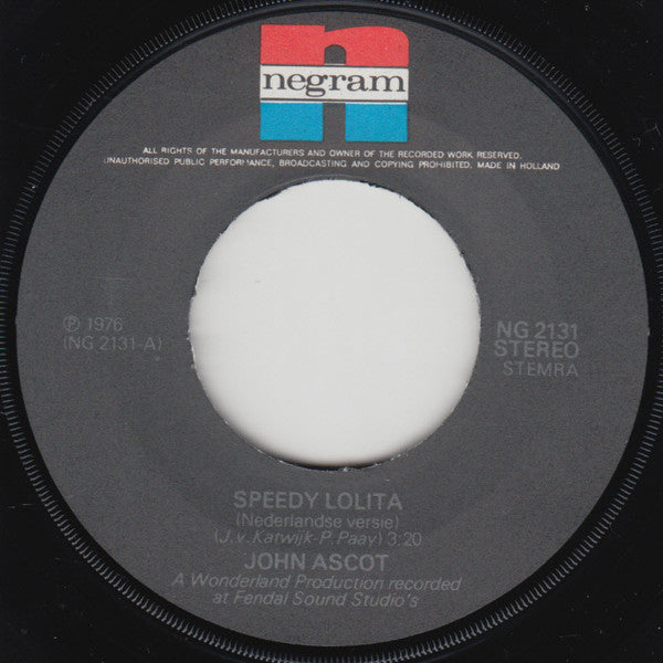 John Ascot : Speedy Volita (7")