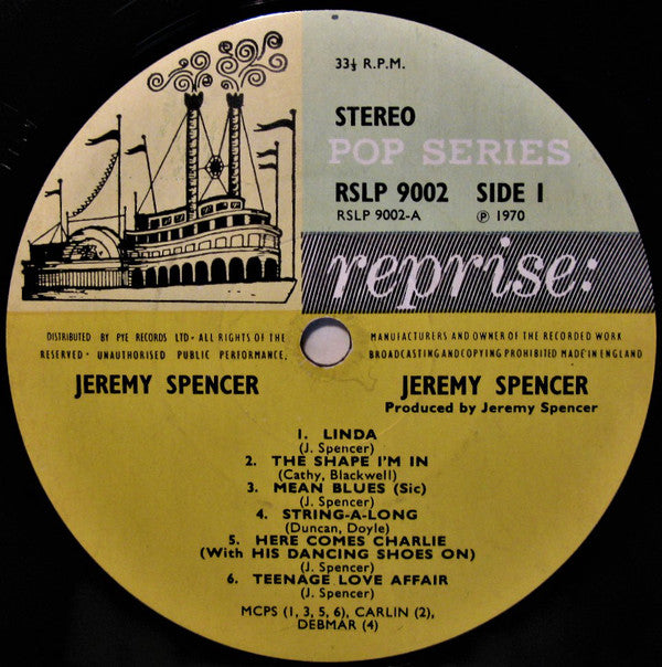 Jeremy Spencer : Jeremy Spencer (LP, Album)