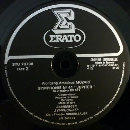 W. A. Mozart* - Orchestre Symphonique De Bamberg* , Dir. Theodor Guschlbauer : Symphonie N°40 En Sol Mineur KV 550 / Symphonie N°41 "Jupiter" En Ut Majeur KV 551 (LP, RE)