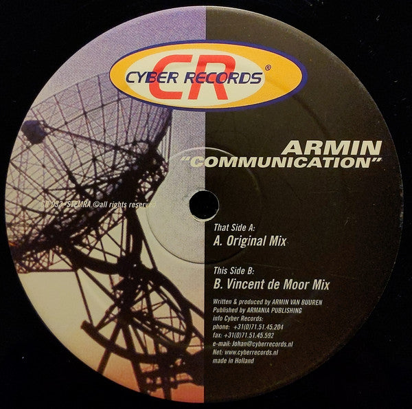 Armin van Buuren : Communication (12")