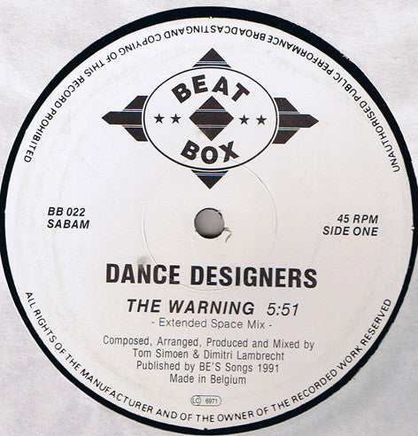 Dance Designers : The Warning (12")