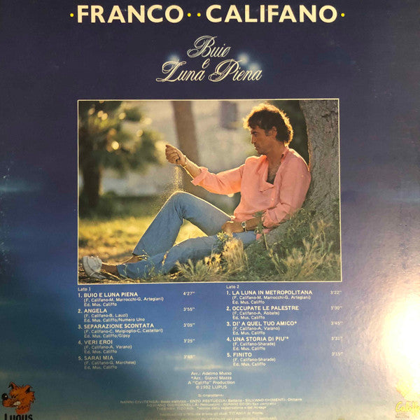 Franco Califano : Buio E Luna Piena (LP)
