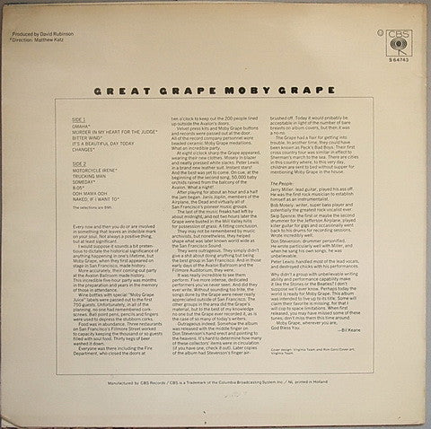 Moby Grape : Great Grape (LP, Comp)