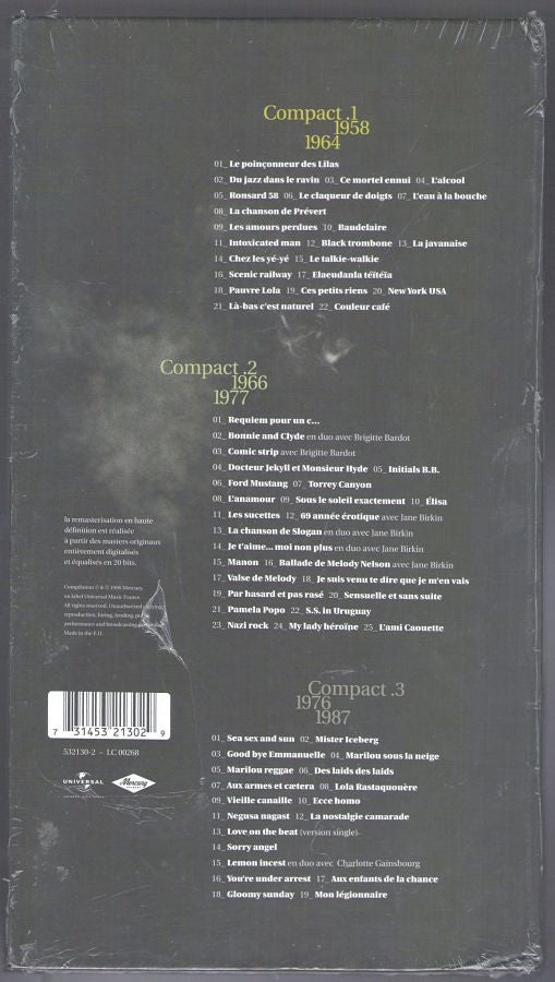 Serge Gainsbourg : De Serge Gainsbourg À Gainsbarre (3xCD, Comp, RM, Lon)