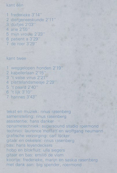 Rinus Rasenberg : Grazen Langs De Weg (LP)