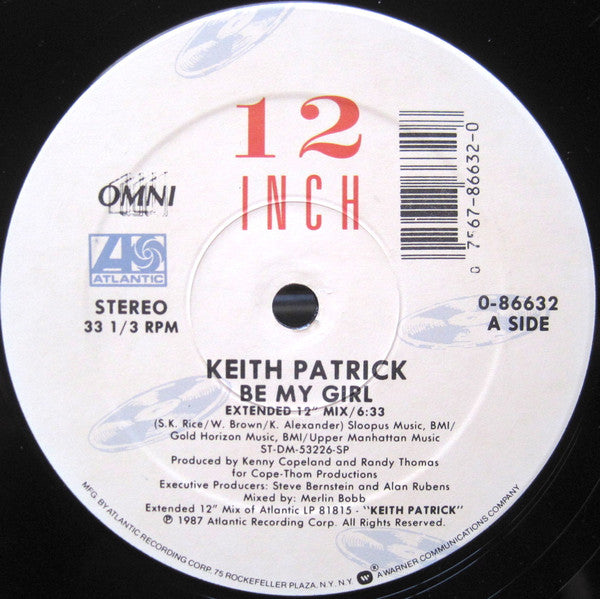 Keith Patrick : Be My Girl (12", Single)