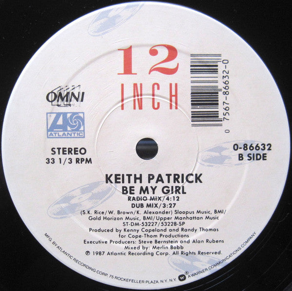 Keith Patrick : Be My Girl (12", Single)