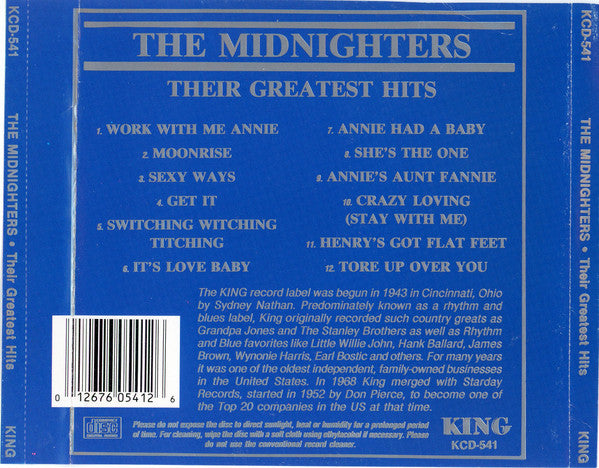 Hank Ballard & The Midnighters : Their Greatest Hits (CD, Comp, RE, RM)