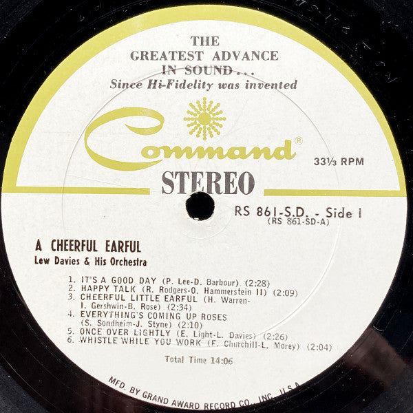 Lew Davies And His Orchestra : A Cheerful Earful (LP)