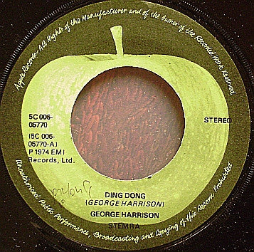 George Harrison : Ding Dong (7", Single)