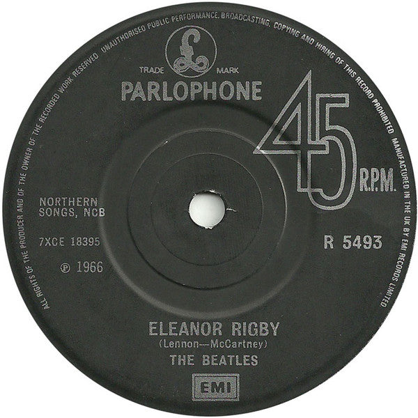 The Beatles : Yellow Submarine / Eleanor Rigby (7", Single, Mono, RE, Sol)