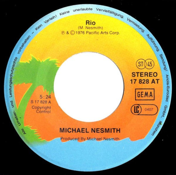 Michael Nesmith : Rio (7", Single)