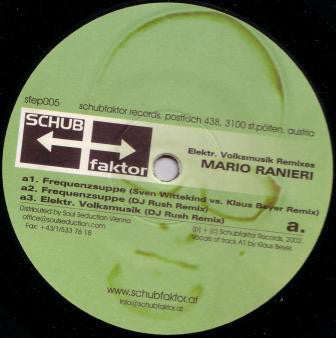 Mario Ranieri : Elektr. Volksmusik (Remixes) (12")