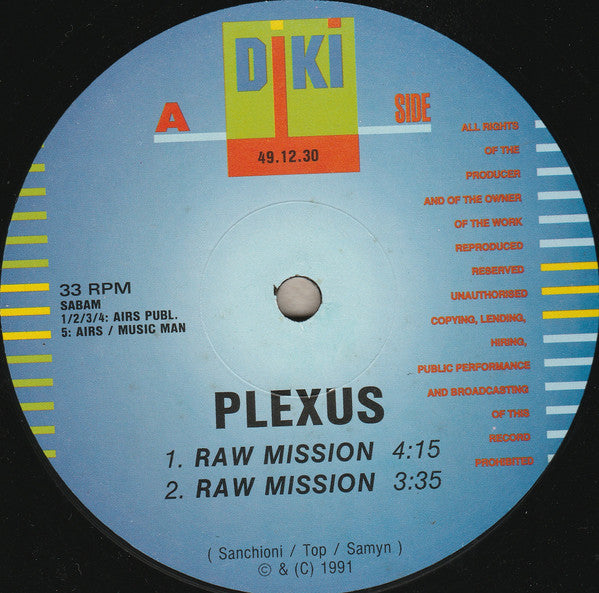 Plexus : Raw Mission (12")