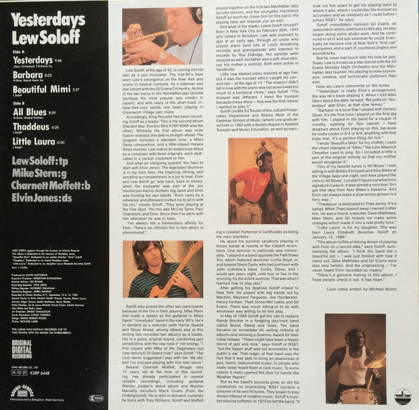 Lew Soloff : Yesterdays (LP, Album)