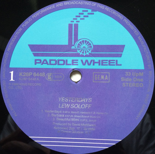 Lew Soloff : Yesterdays (LP, Album)