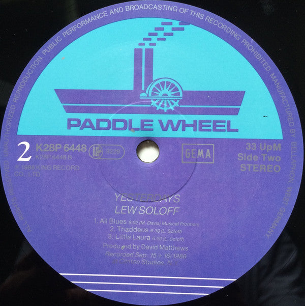 Lew Soloff : Yesterdays (LP, Album)