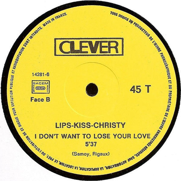 Lips-Kiss : French Lambada Kiss (Techno Remix) (12", Maxi, Ltd)