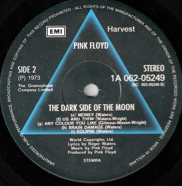 Pink Floyd : The Dark Side Of The Moon (LP, Album, RP, Gat)