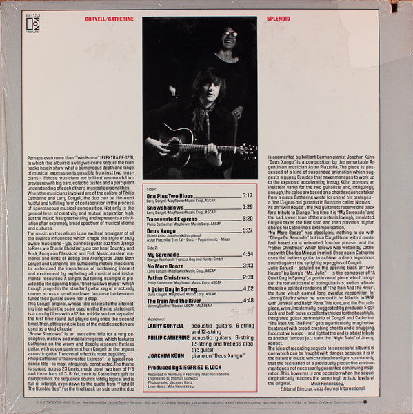 Larry Coryell / Philip Catherine : Splendid (LP, Album, PRC)