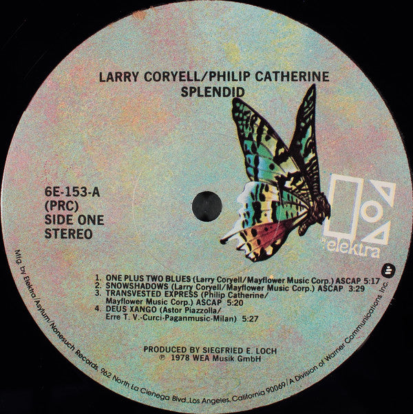 Larry Coryell / Philip Catherine : Splendid (LP, Album, PRC)