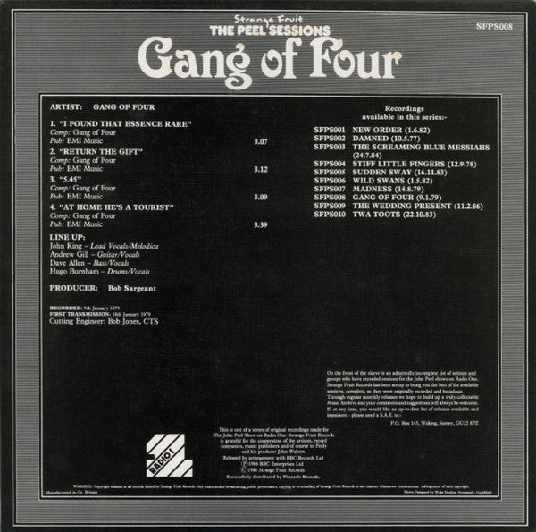 Gang Of Four : The Peel Sessions (12", EP)