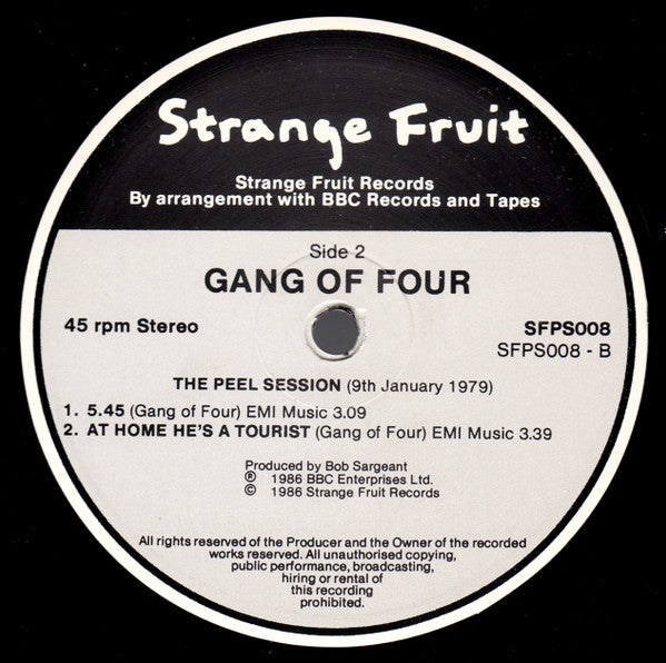Gang Of Four : The Peel Sessions (12", EP)