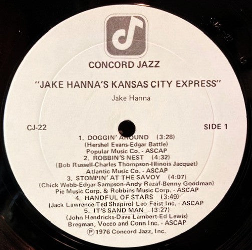 Jake Hanna : Jake Hanna's Kansas City Express (LP, Album)