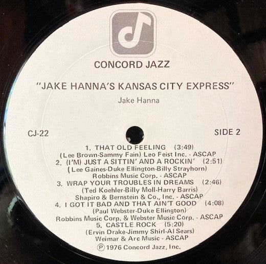 Jake Hanna : Jake Hanna's Kansas City Express (LP, Album)