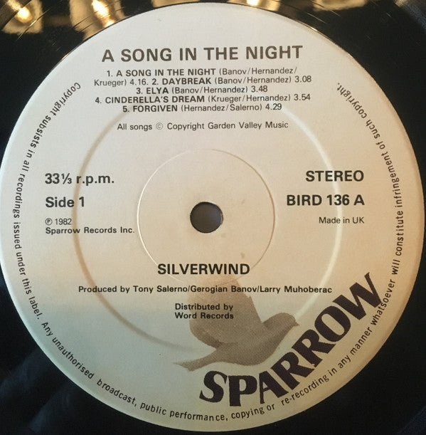 Silverwind : A Song In The Night (LP, Album)