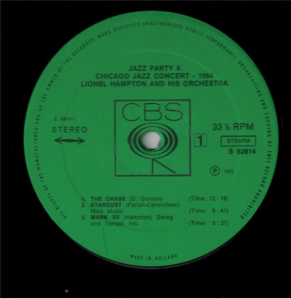 Lionel Hampton And His Orchestra : Chicago Jazz Concert * 1954 (LP, Album)