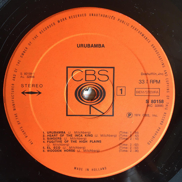 Urubamba : Urubamba (LP, Album)