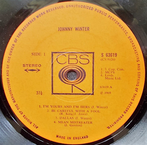 Johnny Winter : Johnny Winter (LP, Album)