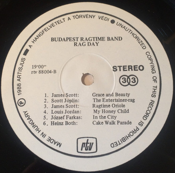 The Budapest Ragtime Band : Rag Day (LP, Album)