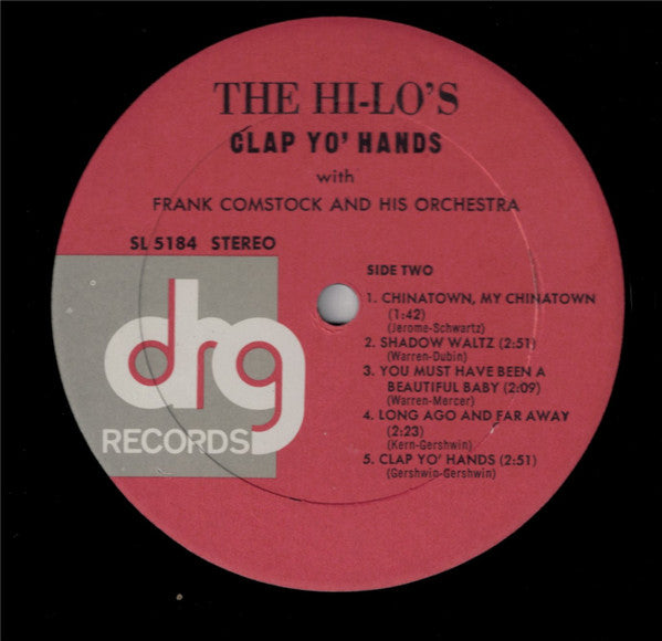 The Hi-Lo's With Frank Comstock And His Orchestra : Clap Yo' Hands (LP, Album, RE)