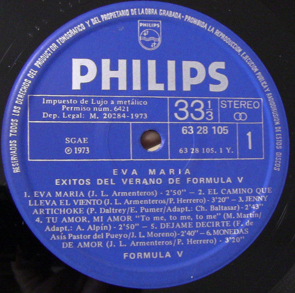 Formula V (2) : Eva Maria Exitos Del Verano (LP, Comp)