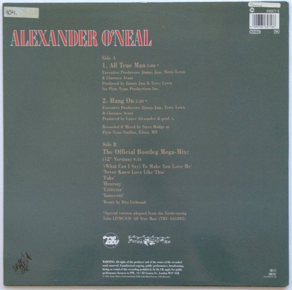 Alexander O'Neal : All True Man (12", Maxi)
