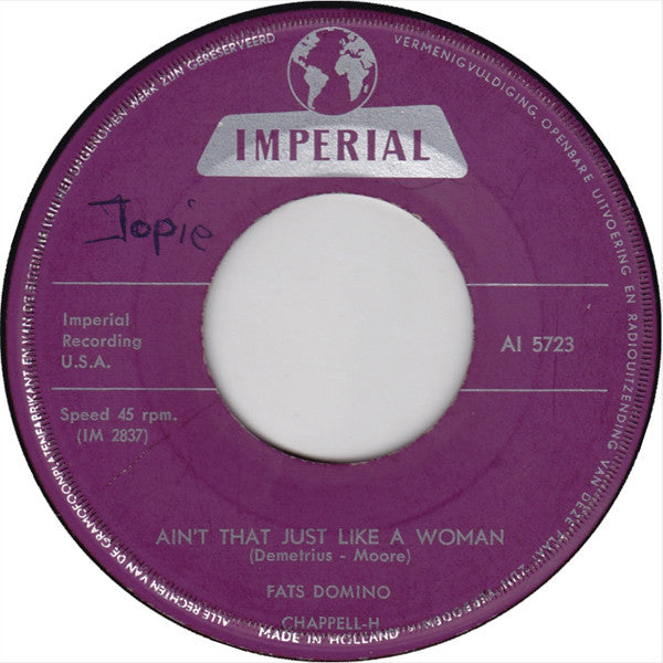 Fats Domino : What A Price / Ain't That Just Like A Woman (7")
