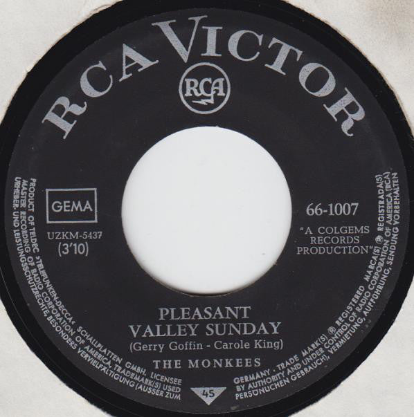 The Monkees : Pleasant Valley Sunday (7", Single)