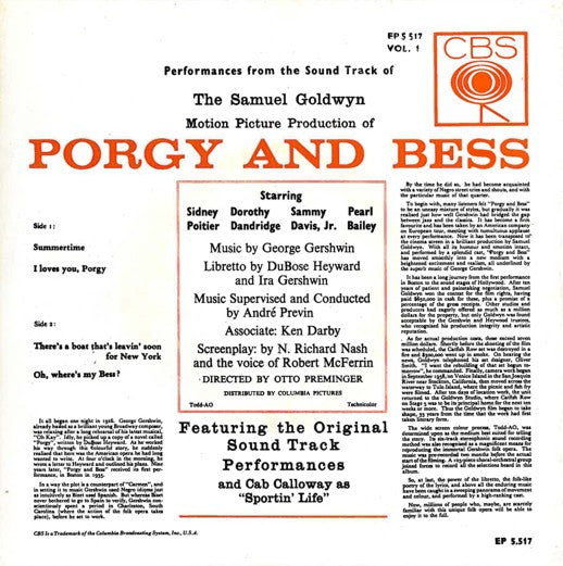 George Gershwin : Porgy And Bess Vol. 1 (7", EP)