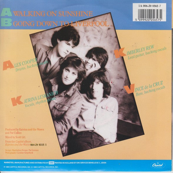 Katrina And The Waves : Walking On Sunshine (7", Single)