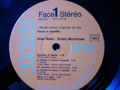 Ennio Morricone - Joan Baez : Sacco & Vanzetti (LP, Album)