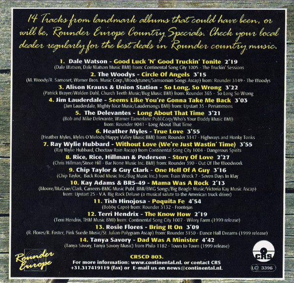 Various : Landmarks 14 Cool Country Tracks (CD, Comp)
