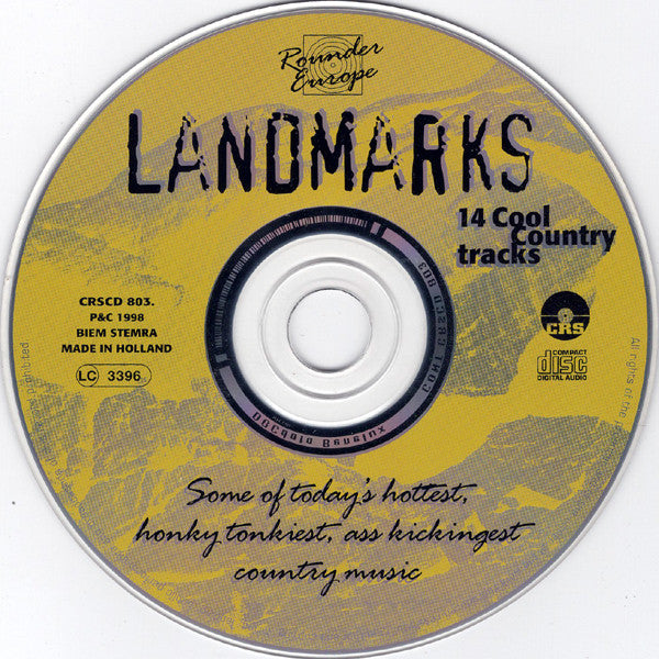 Various : Landmarks 14 Cool Country Tracks (CD, Comp)