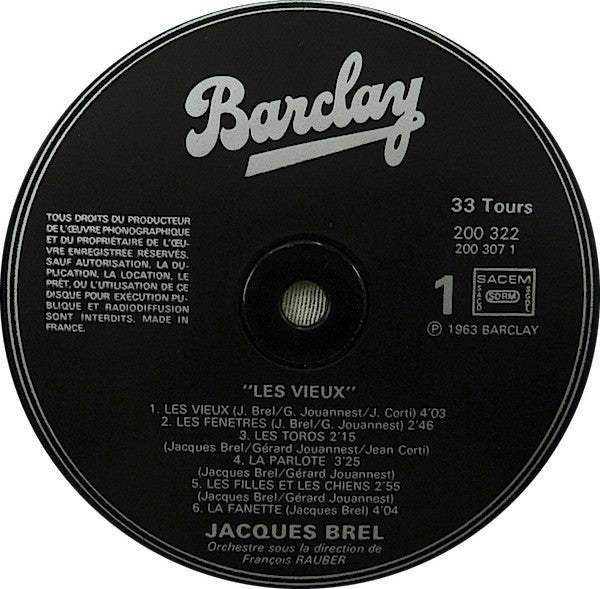 Jacques Brel : 2 - Les Vieux (LP, Comp)