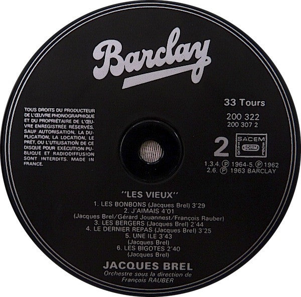 Jacques Brel : 2 - Les Vieux (LP, Comp)