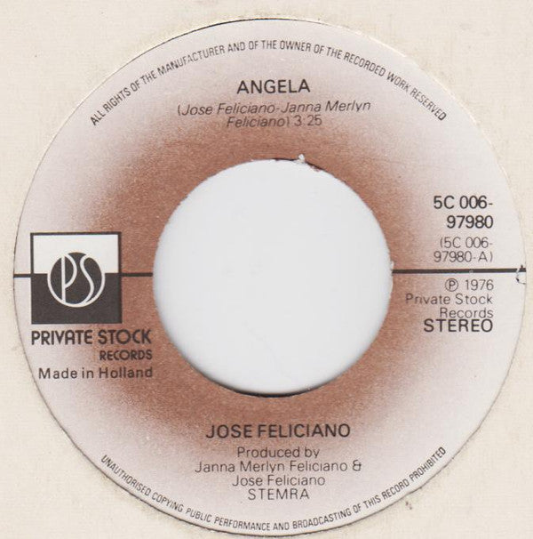 José Feliciano : Angela (7")